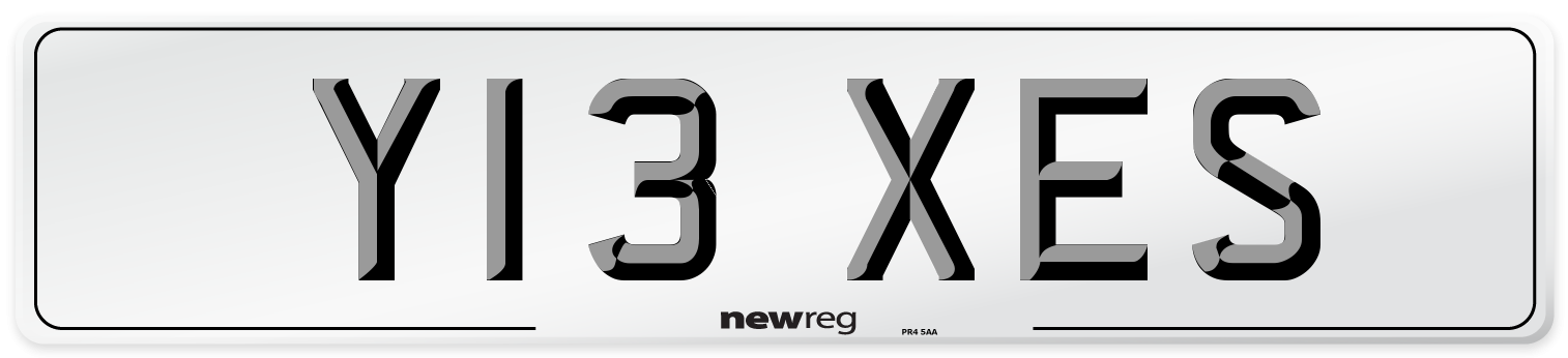 Y13 XES Number Plate from New Reg